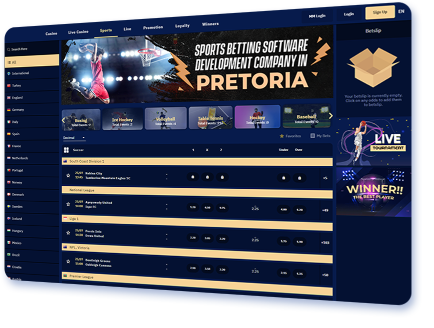 Sports Betting Software Development Company in Pretoria