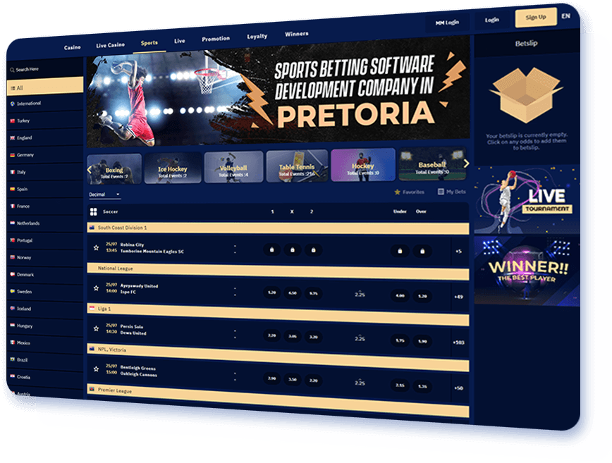 Sports Betting Software Development Company in Pretoria