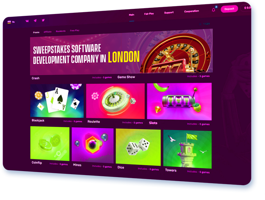 Sweepstakes Software Development Company in London