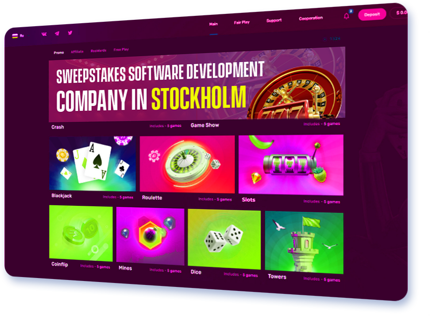 Sweepstakes Software Development Company in Stockholm