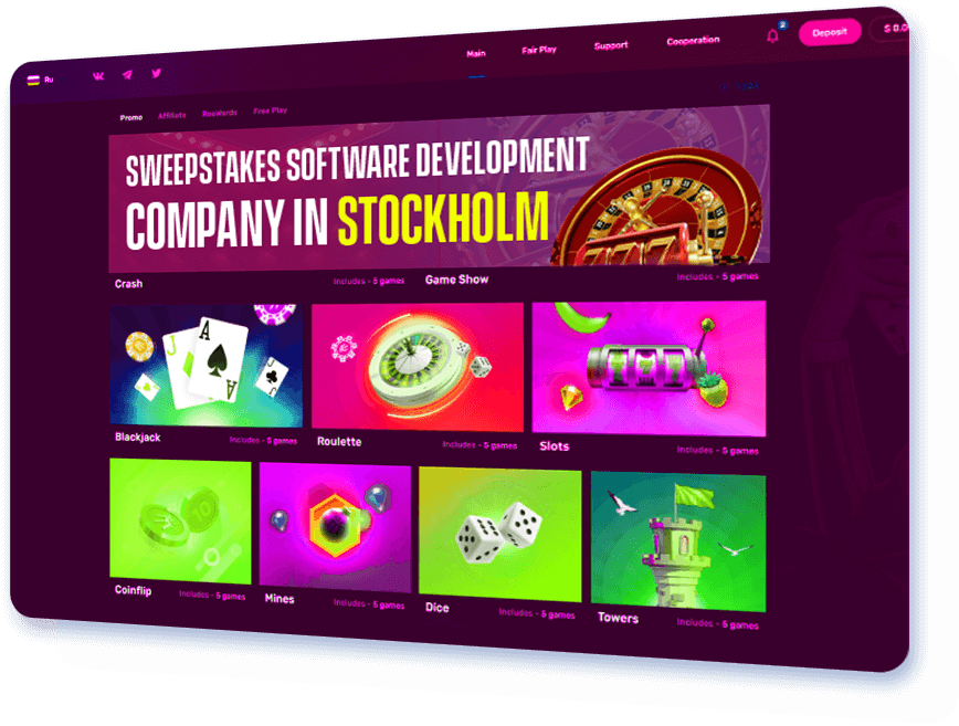 Sweepstakes Software Development Company in Stockholm