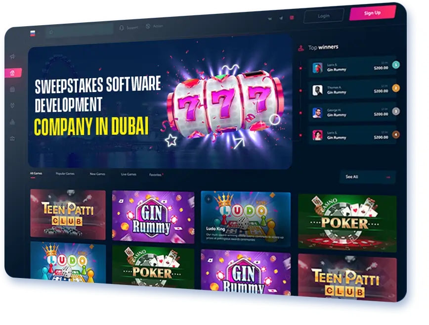 Sweepstakes Software Development Company in Dubai